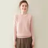 Suéter de Cachemira Baicaierong 2026 Otoño/Invierno para Mujer, Diseño Versátil de Cuello Redondo, Tejido de Lana para Otoño e Invierno