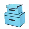 Nueva Caja de Almacenamiento Plegable con Tapa de Patrón Pied de Poule Transfronterizo, Caja de Almacenamiento de Tela para Artículos Varios y Organización de Ropa