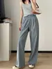 26 Modelos Nuevos de Pantalones Casuales de Tela Ligera, Transpirable y de Hilo Retorcido Fuerte con Bolsillos Laterales y Cintura Elástica con Efecto de Caída