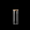 Botella de vidrio de borosilicato de alto diámetro de 85 mm botella de tubo recto tanque de almacenamiento tanque sellado para granos de cocina se puede imprimir logo