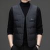 Chaleco ligero de plumón para hombre, para otoño e invierno, chaleco interior cálido para hombres de mediana edad, chaleco de cuello en V, ropa para papá Lh8612