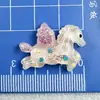 Unicornio de Resina Pintada Accesorios de Resina Arcoíris Kit para Manualidades con Resina Epoxi Pegamento Cremoso Material para Fundas de Teléfono Accesorios para el Cabello