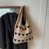 Bolsa de punto nueva transfronteriza, bolsa de axila, nueva bolsa de axila tejida a mano de lana de verano, bolso de hombro Love