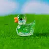 Figuritas de pato amarillas, diminutas, adorables y brillantes, perfectas para crear paisajes en miniatura, decoraciones de resina y accesorios