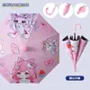 Guarda-chuva infantil para escola primária, proteção solar, proteção contra chuva, sombrinha, desenho animado fofo, guarda-chuva de uso duplo para dias ensolarados e chuvosos, logotipo e estampa personalizados