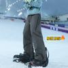 Pantalones de Esquí Populares para Hombres y Mujeres, Adecuados para Snowboard y Esquí, Versátiles, Resistentes al Agua, Cortavientos, con Media Cremallera, Bolsillos Grandes y Forro de Felpa