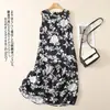 Vestido sem mangas estampado 26 Novo Estilo de Verão