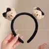 Diadema de peluche de dibujos animados linda y adorable para niñas, diseñada para lavarse la cara, evitar que el cabello se resbale y perfecta para tomar fotografías