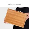 Bandeja para Juego de Té de Bambú Plato de Almacenamiento para Tazas de Agua Domésticas Plato de Servicio Rectangular Especial de Madera para Restaurante Plato para Frutas y Cena
