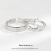 Anel de Casal em Prata de Lei S925 para Homens e Mulheres Um Par de Anéis Simples de Madeira Mori e Galho Presente Comemorativo de Dia dos Namorados