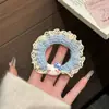 Laço de Cabelo de Renda Doce Gatinho Kt para Meninas, Scrunchie Versátil de Desenho Animado para Rabo de Cavalo, Corda de Cabelo Estilo Floresta Ins de Alto Valor