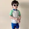 Traje de Baño para Niños Ropa de Baño para Niños Traje de Baño de Dos Piezas 2026 Estilo Nuevo Conjunto de Bañador de Pierna Larga para Niño Pequeño Secado Rápido Protección Solar de Manga Larga