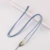 Cordão fino para pingente tecido à mão Cordão de colar ajustável Design enrolado Pingente de jade Acessórios de joias esmeralda