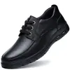 Zapatos para Hombre, Antideslizantes, Impermeables y a Prueba de Aceite, Zapatos de Cocina para Chef para el Trabajo, Zapatos Casuales de Cuero Resistentes al Desgaste, Zapatos de Trabajo para Hombre de Primavera y Otoño