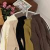 [Em estoque] blusa de tricô feminina nova para primavera e outono, cor pura, gola alta, manga com renda, estilo coreano de celebridade da internet, estilo ocidental moderno, outono