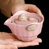 Taza de Cerámica de Preparación Rápida Ru Xiangrui Hecha en Fábrica, Juego de Té Viajero Estilo Chino para Una Persona, Juego Portátil para Preparar Té en Camping