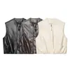 Fabricante Mayorista de Ropa para Mujer Transfronteriza Moda Europea y Americana Primavera y Otoño 2026 Chaleco Versátil Casual Simple de Cuero PU Lavado