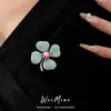 Broche de Flor de Circonita Cúbica Vintage Usado con Perla Redonda Pin de Lujo Ligero Estilo Retro Exquisito Accesorio para Ropa