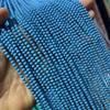 Mimi Beads 2-4mm color azul turquesa brillante redondos finos Mini Cuentas