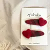 Dulce Corazón de Fieltro Cuadros para Niños Gota de Agua Pinza para el Cabello Pasador Pinza Lateral Pinza para el Flequillo