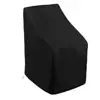 Venta Directa de Fábrica Funda para Silla de Casa Impermeable a Prueba de Polvo a Prueba de Sol con Cordón A prueba de Viento Exterior Negro Interior Plateado Funda Protectora Toldo Reforzado