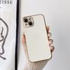 Adequado para capa de celular 6D cor sólida galvanizada macia para Apple iPhone14ProMax 15plus casal 12 Japão e Coreia do Sul 13