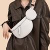 Bolso de Media Luna Explosivo de Cuero Genuino para Mujer Bolso Superior de Piel de Vaca Bolso tipo Silla de Montar de Moda Casual Bolso de Pecho Bolso Cruzado al Hombro para Mujer