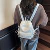 Mochila Feminina 2025 Verão Novo Estilo Leve Grande Capacidade Moda Mochila de Lona Estilo Estrangeiro Viagem Pequena Mochila Escolar