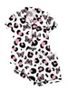 Floral 2026 Nuevo Cárdigan Transfronterizo de Seda de Leche Pijama Estampado para Mujer Conjunto de Ropa de Casa de Manga Corta Transfronterizo