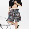Novos Shorts Jacquard Estilo Étnico Masculino 2026, Calças Casuais da Moda Tendência de Caimento Solto Tamanho Grande para Homens