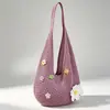 Bolso de punto rojo estilo coreano para salidas festivas, bolso de hombro de punto casual para la playa del verano 2026