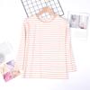 Top de pijama para mujer, una pieza, ropa casual para el hogar, a rayas, delgado, algodón puro, cuello redondo, modal, estilo japonés