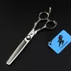 Tijeras de Peluquería Shenxingzhe de 6.0 pulgadas, Tijeras de Barbero, Tijeras Rectas, Tijeras Entresacar, Tijeras con Mango Maya para Salón de Peluquería