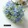 Buquê de Flores Artificiais com 5 Galhos de Pequeno Crisântemo Selvagem e Jasmim para Decoração de Sala de Estar em Casa, Buquê de Casamento, Arranjo de Flores e Decoração de Parede de Plantas