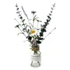Flor de crisantemo silvestre pequeña de nuevo modelo transfronteriza, flor falsa de cristal, decoración del hogar, flor artificial, planta en maceta, adorno de escritorio de flor falsa