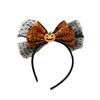 Sombrero de bruja, araña, calabaza, accesorio divertido para el cabello de fiesta de Halloween, diadema de bruja, lazo de malla de encaje