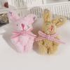 Conejo de peluche de tela con forma de estrella de cinco puntas y lazo de otoño e invierno con colgante, accesorios de joyería DIY al por mayor