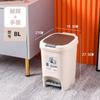 Bote de Basura Grande para Hogar Cubo de Plástico de Doble Apertura Cocina Baño Inodoro Dormitorio Estilo Escandinavo Bote de Basura con Tapa