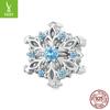 Pulsera de invierno de copo de nieve de plata Ziyun de nicho de alta calidad para hacer uno mismo, cuentas europeas y americanas de Navidad, cuentas de plata s925, cuentas sueltas