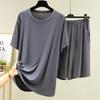 Pijama de hombre modal 200 Jin de verano, talla grande, holgado, corto, fino, de manga corta, para el hogar