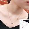 Moda japonesa e coreana 18K rosa ouro quatro folhas trevo colar simples clavícula cadeia de titânio aço decorações acessórios pingente