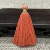 Em Estoque Anel de Metal Borla Franja 6cm Poliéster Algodão Fio Dourado Amarração Borla DIY Acessórios de Puxador de Bolsa Pingente de Borla