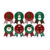 Decoração de Bolo de Celebridade Cyber de Natal Ornaments de Copo Esmaltado Vermelho Adesivo Papai Noel Boneco de Neve Plug-in de Laço de Canudo