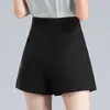 Shorts de Mujer de Cintura Alta para Primavera y Verano 2026 Nuevo Estilo Ropa Exterior de Corte A Suelto Adelgazante Pierna Ancha Shorts de Traje Negros para Mujer Otoño