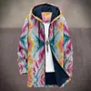 2025 Cardigan Casual Masculino com Capuz e Zíper Padrão Tie-Dye Cross-Border Temu Jaqueta de Algodão Forro Cinza DIY