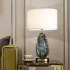 Luminária de Mesa Pós-Moderna Luxo Leve Simples Americana Quarto Mesa de Cabeceira Luminária de Vidro Estudo Sala de Estar Luminária de Mesa Designer