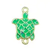 Joyería de Aleación Accesorios diy Patrón de Tortuga Pequeña Colgante de Collar Pulsera con Goteo de Aceite Colgante Doble Pequeño Venta al por Mayor Transfronteriza
