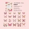 Pacote de Adesivos Tangshi Transfronteiriço Série Livro de Tecido Borboleta Diário Vintage Material DIY Adesivos Decorativos 20 Folhas em 6 Designs