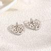 Materiales de producción para accesorios de joyería DIY, pulseras, collares, pendientes y colgantes, chapado en cobre de color 18k con diseño geométrico hueco de amor.