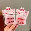 Pegatinas para Uñas Estilo Año Nuevo de Dibujos Animados para Niñas, Pegatinas de Arte para Uñas con Pegamento de Gelatina Desmontables, Pegatinas para Uñas Juguete de Regalo